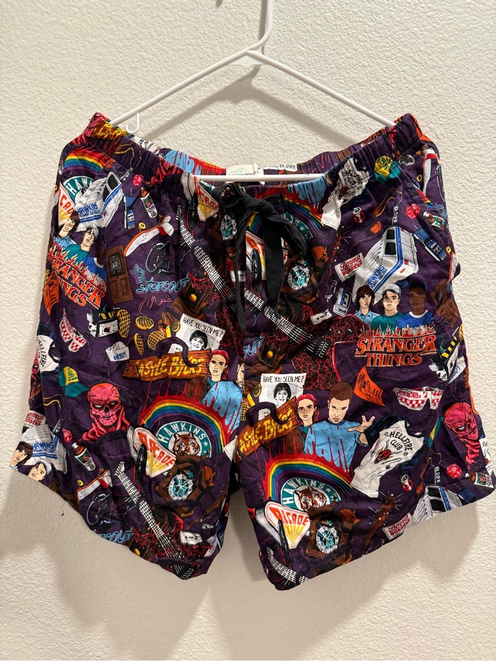 Peter Alexander Purple Stranger Things Graphic Lounge Shorts